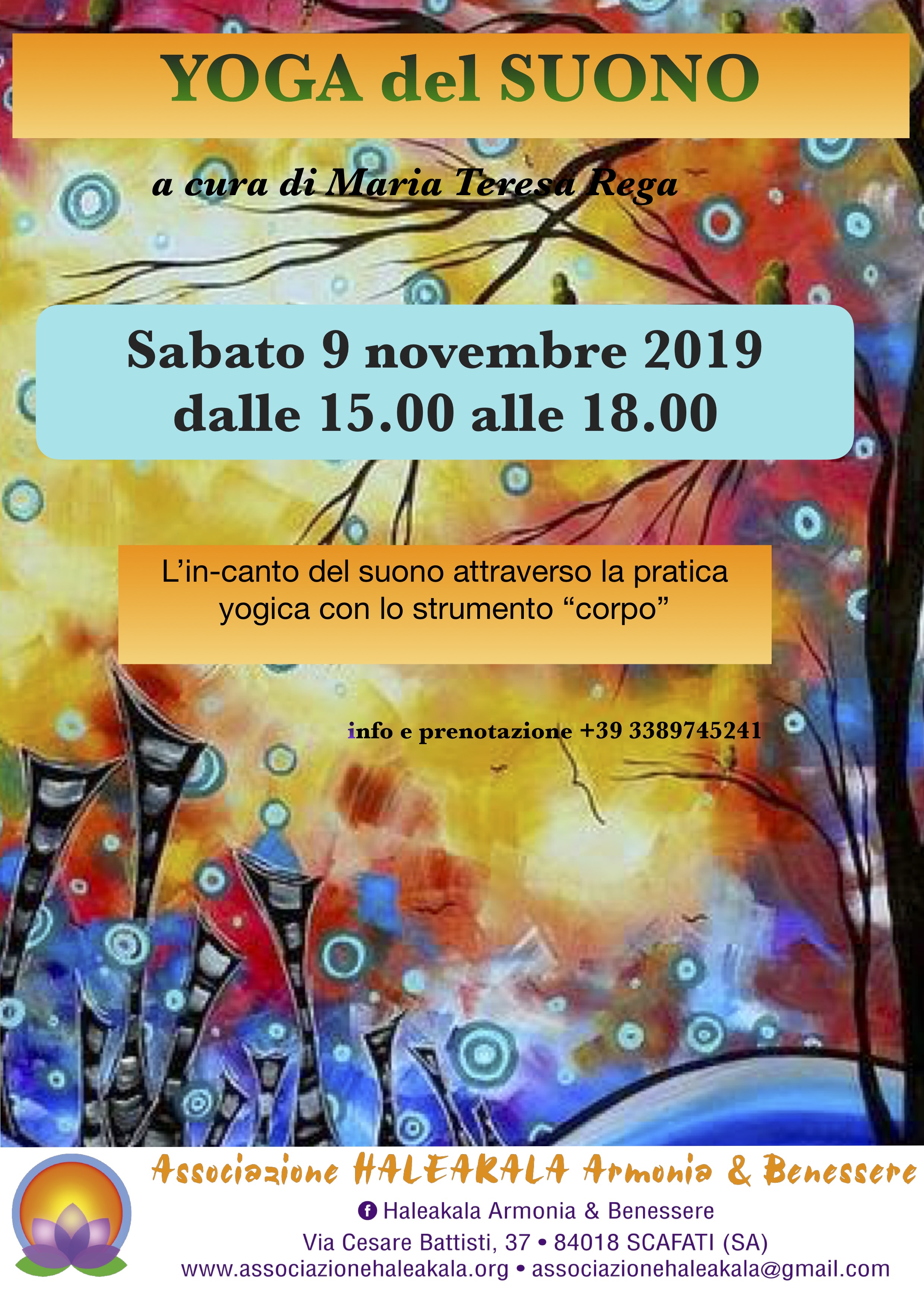 Locandina yoga del suono