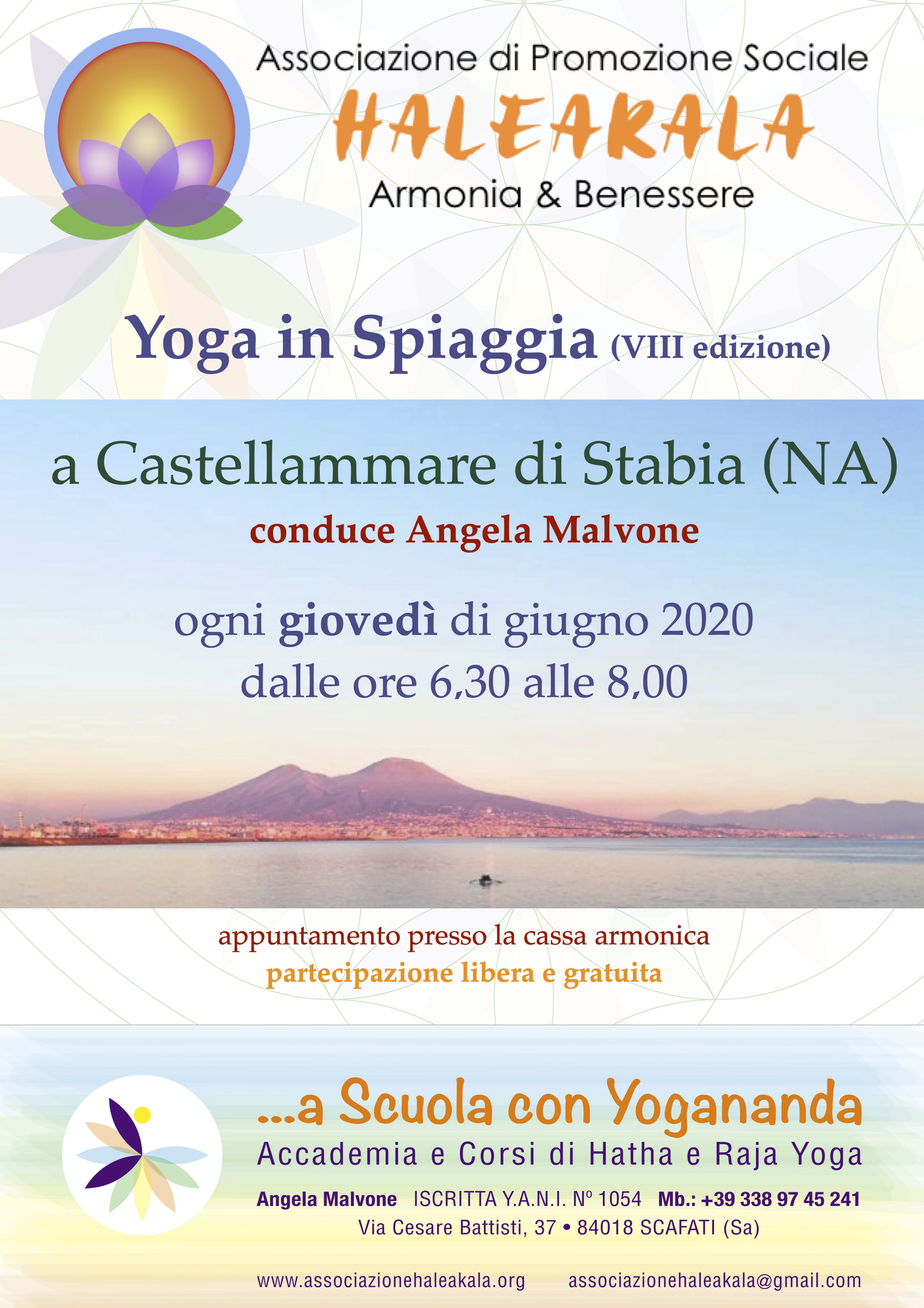 locandina yoga all'aperto 2020